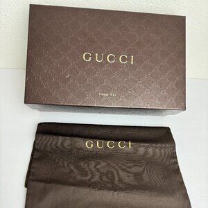 Gucci Brown LOGO Shoe Box  + Dust Bag NEW